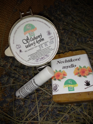 Kr�m, necht�kov� mydlo, balzam  na pery.
